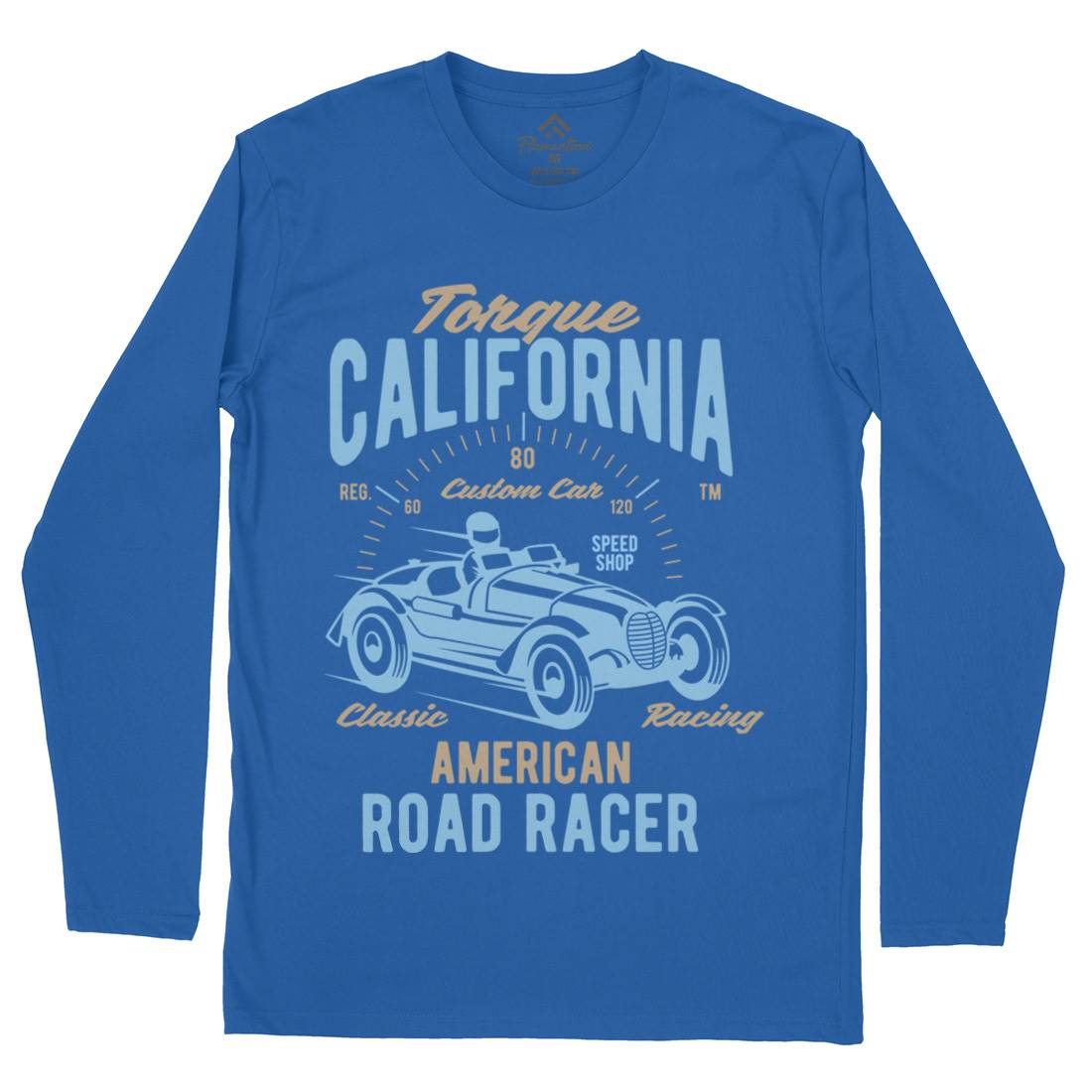 Torque California Mens Long Sleeve T-Shirt Cars B468