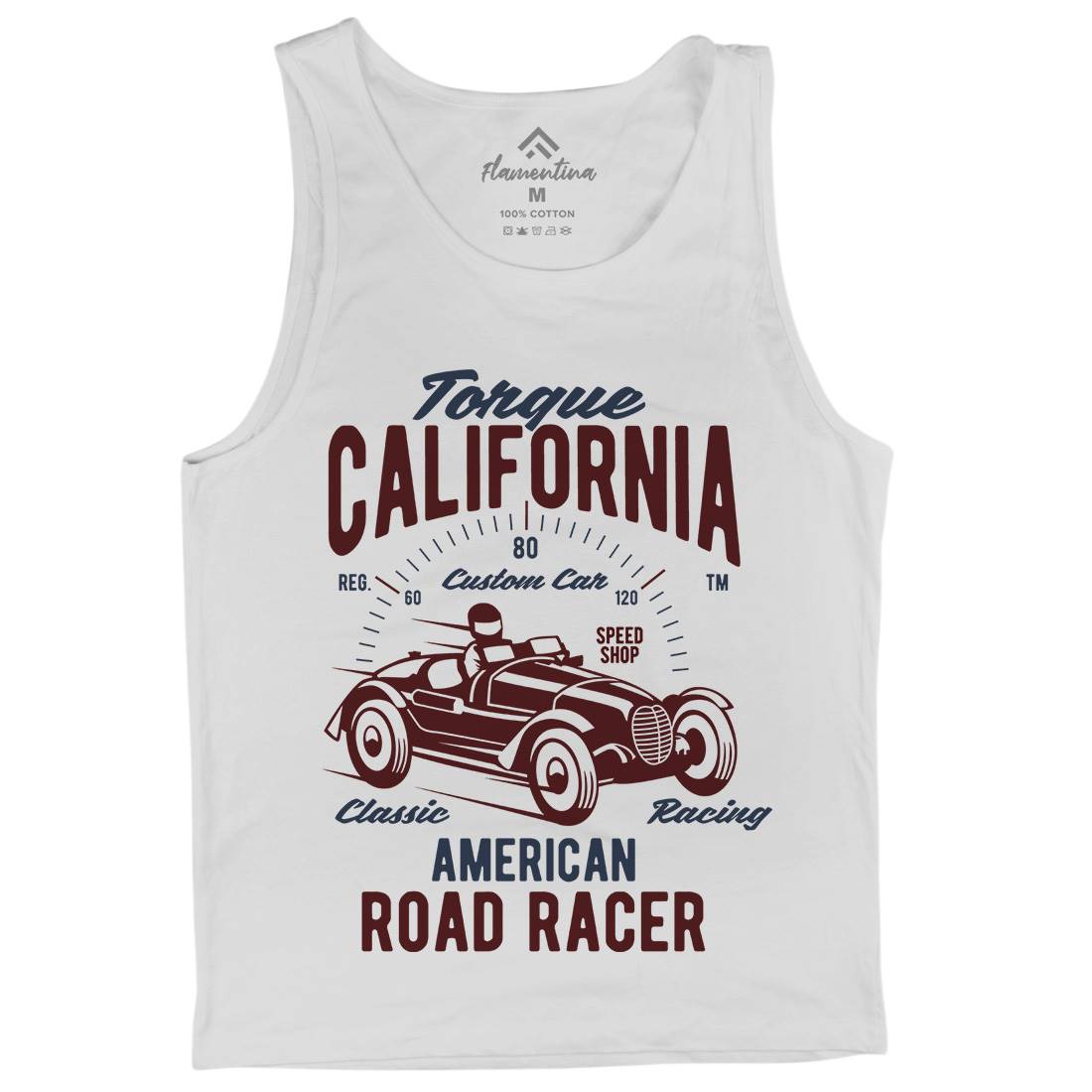 Torque California Mens Tank Top Vest Cars B468
