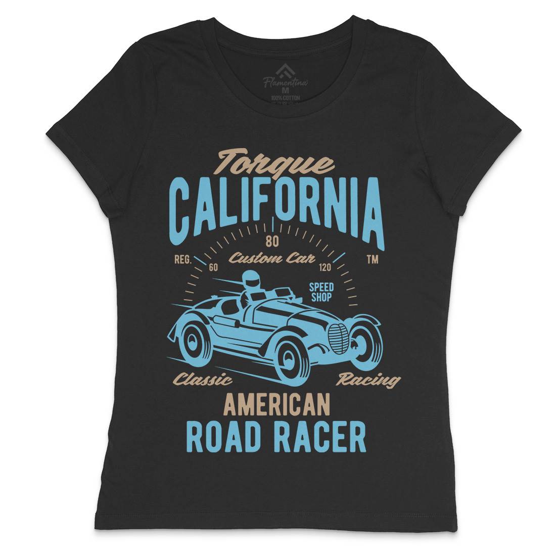 Torque California Womens Crew Neck T-Shirt Cars B468