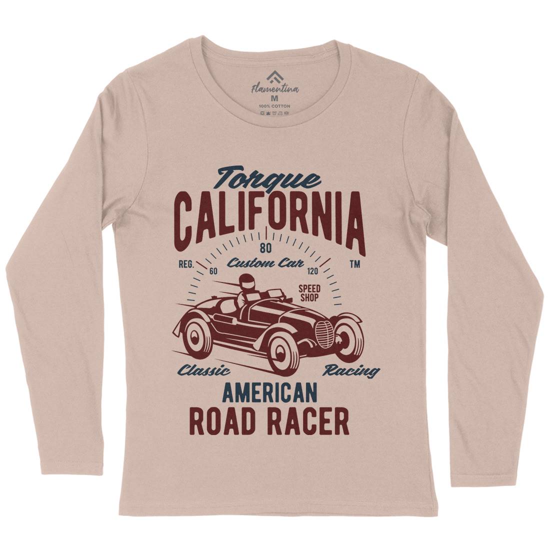 Torque California Womens Long Sleeve T-Shirt Cars B468