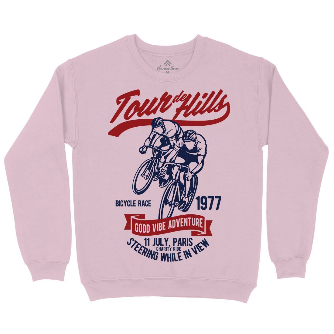 Tour De Hills Kids Crew Neck Sweatshirt Bikes B469