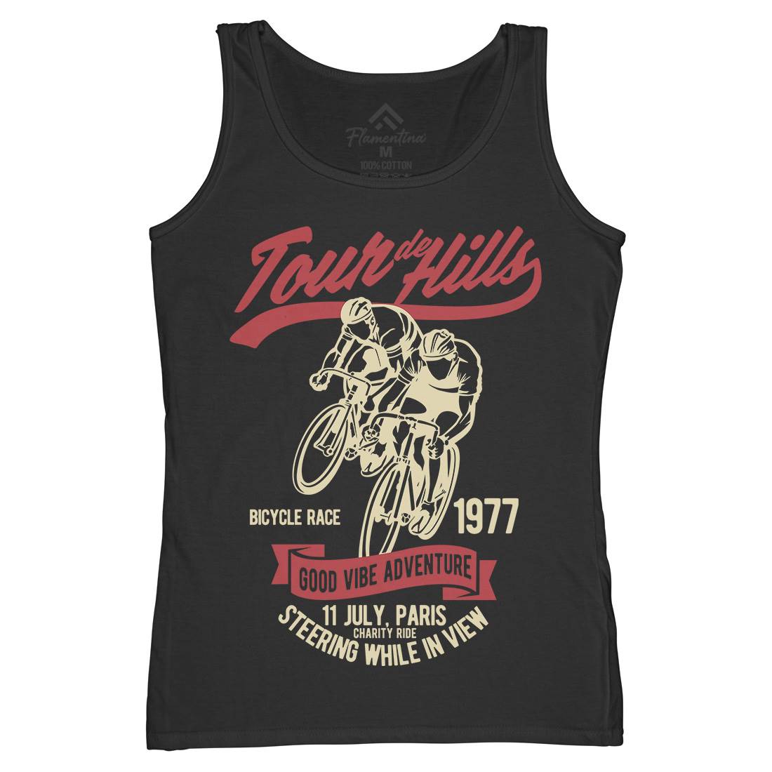 Tour De Hills Womens Organic Tank Top Vest Bikes B469