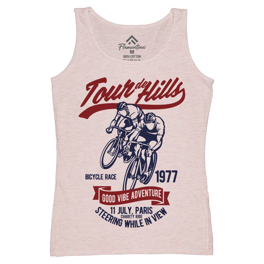 Tour De Hills Womens Organic Tank Top Vest Bikes B469