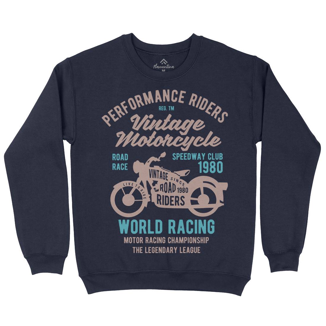 Vintage Kids Crew Neck Sweatshirt Motorcycles B470