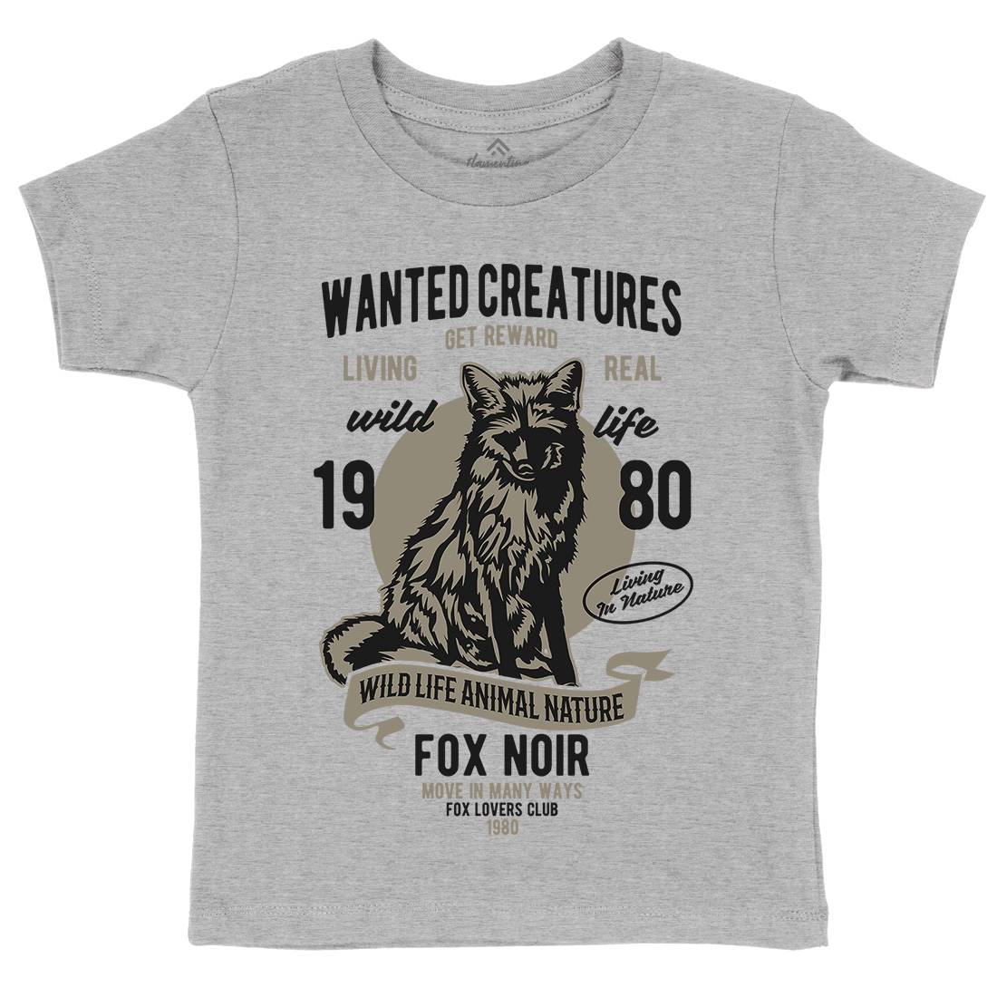 Wanted Creature Kids Crew Neck T-Shirt Animals B471