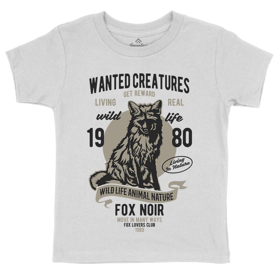 Wanted Creature Kids Crew Neck T-Shirt Animals B471