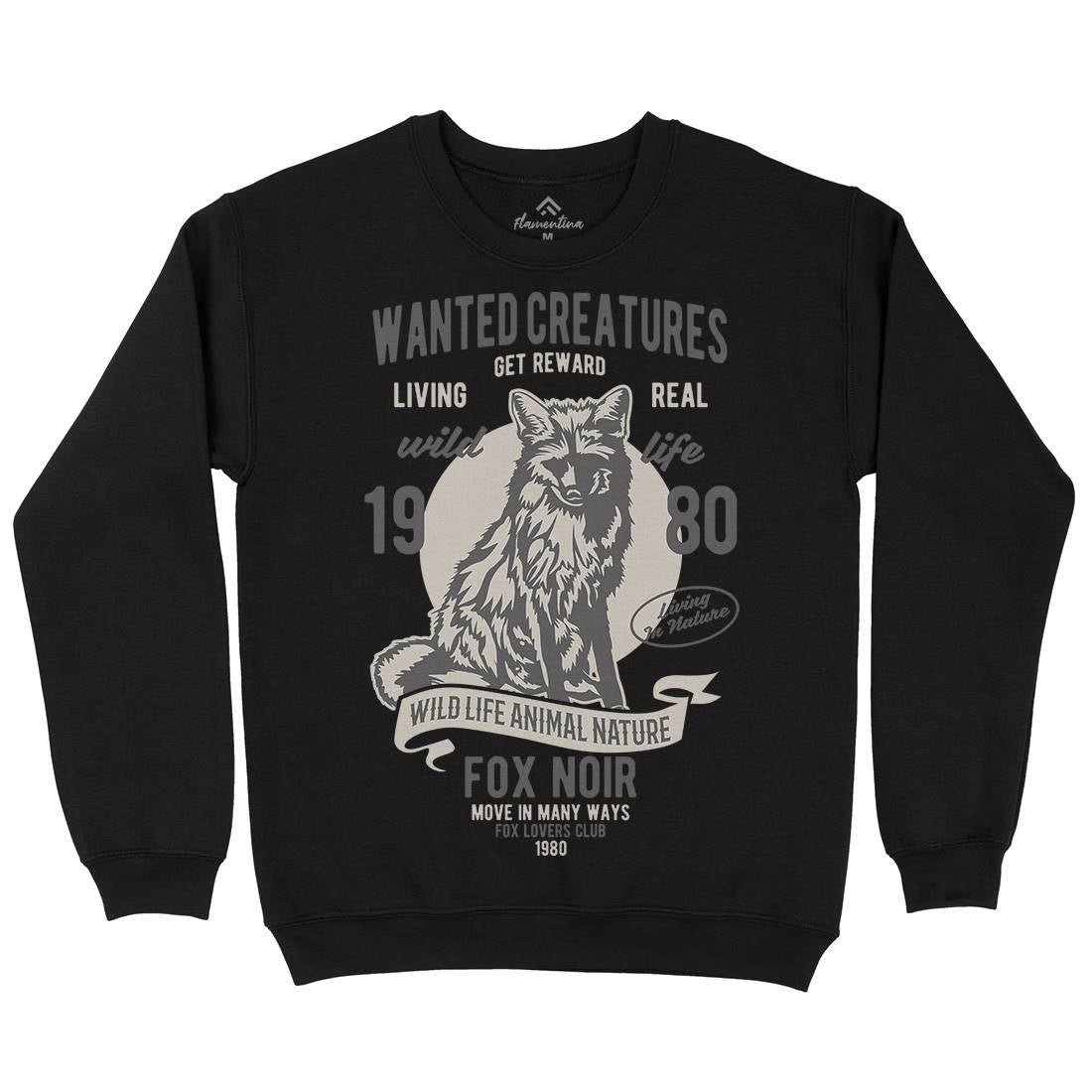 Wanted Creature Mens Crew Neck Sweatshirt Animals B471