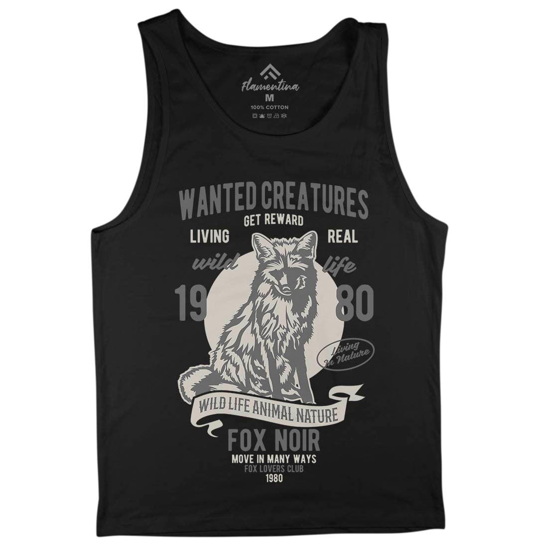 Wanted Creature Mens Tank Top Vest Animals B471