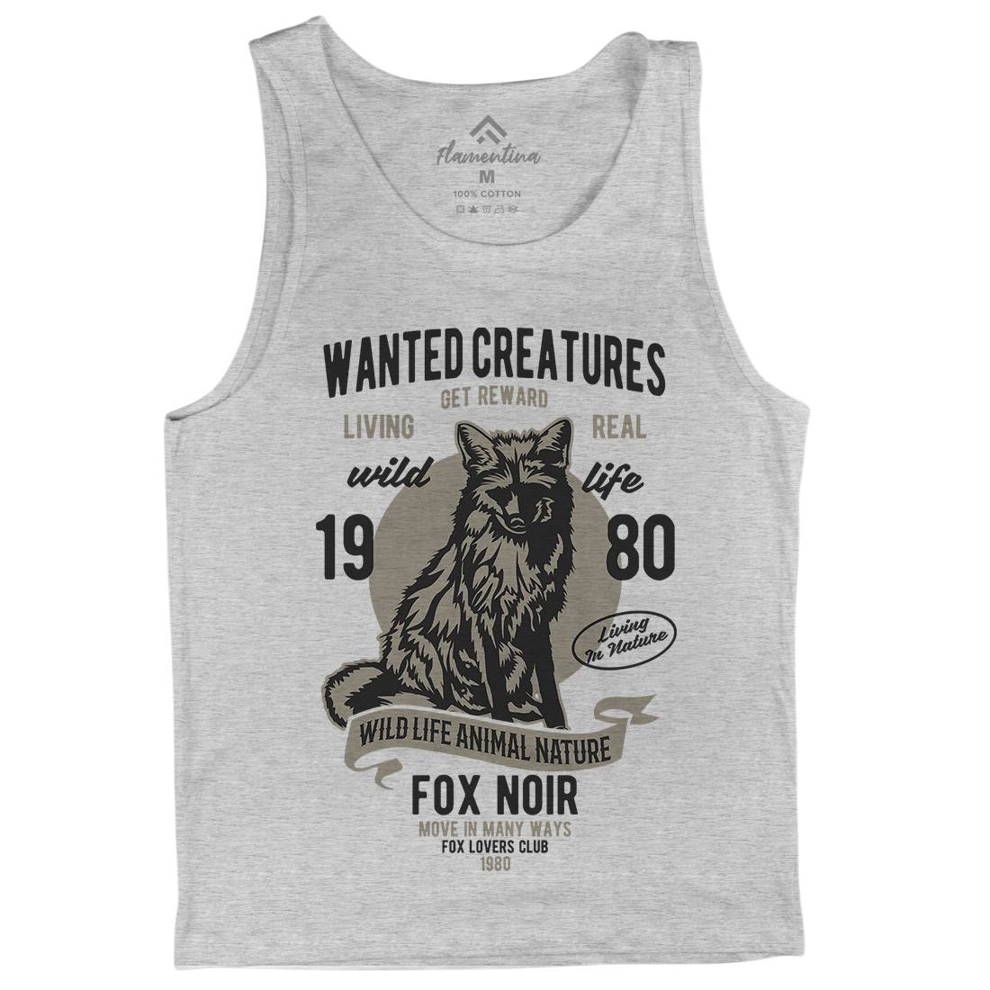 Wanted Creature Mens Tank Top Vest Animals B471