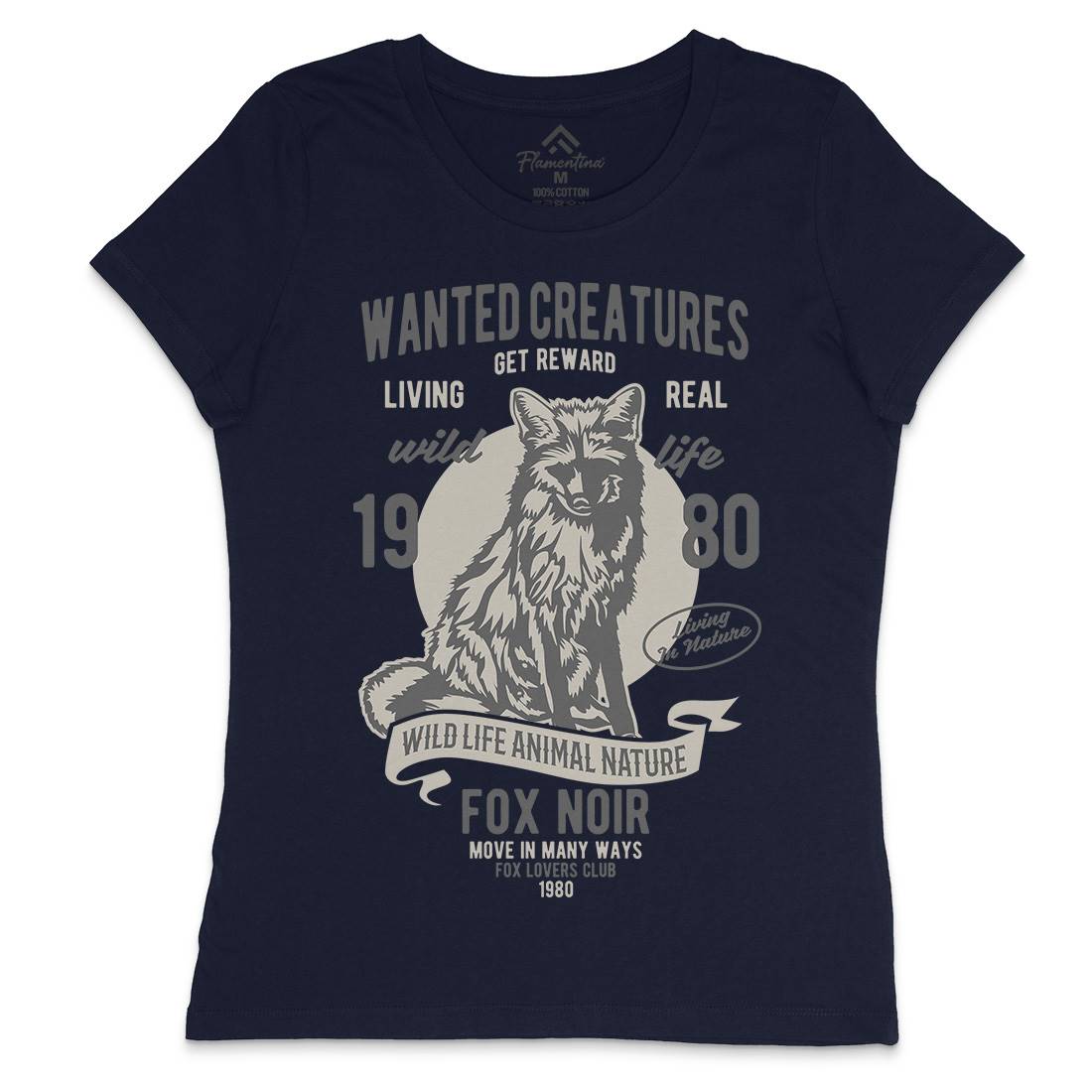 Wanted Creature Womens Crew Neck T-Shirt Animals B471