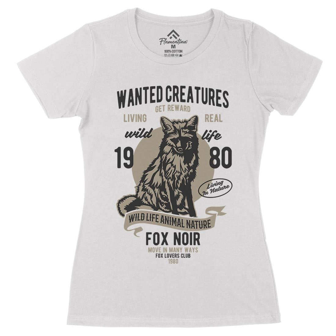 Wanted Creature Womens Organic Crew Neck T-Shirt Animals B471