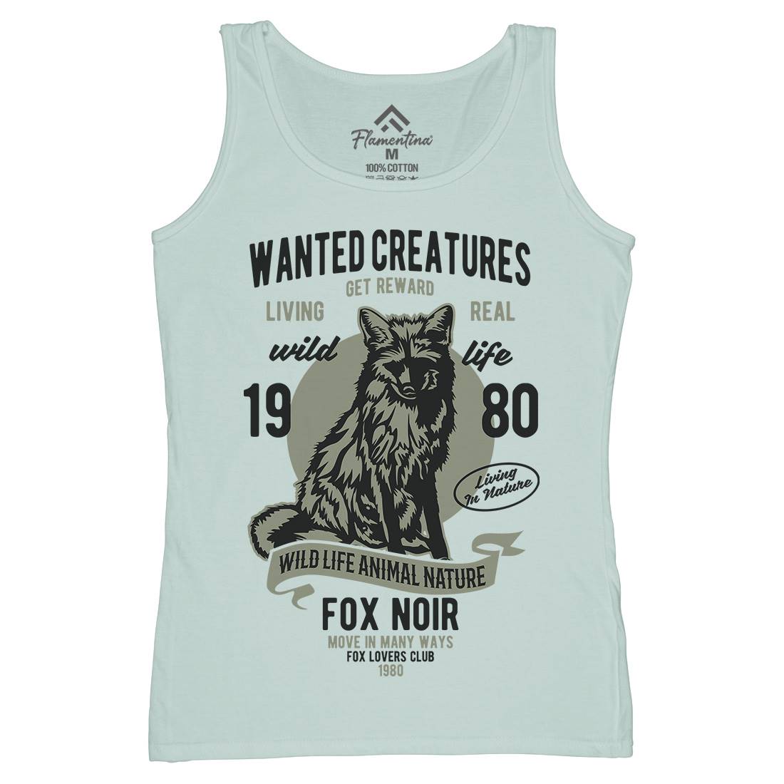 Wanted Creature Womens Organic Tank Top Vest Animals B471