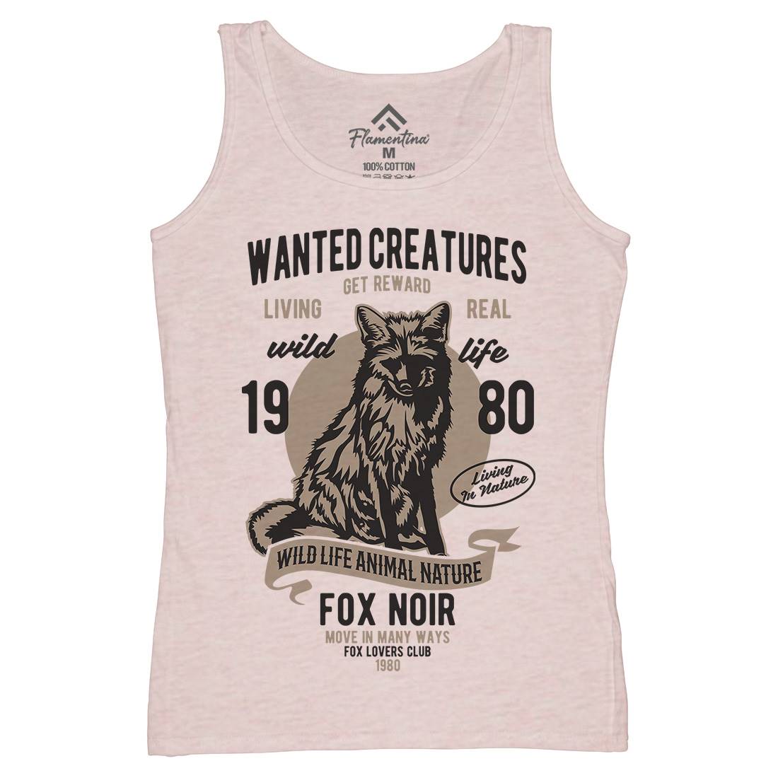 Wanted Creature Womens Organic Tank Top Vest Animals B471