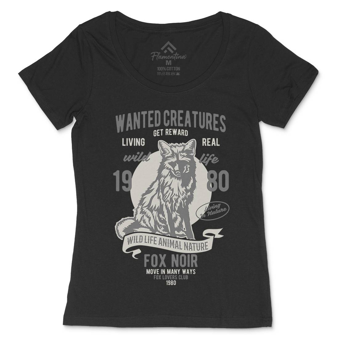 Wanted Creature Womens Scoop Neck T-Shirt Animals B471