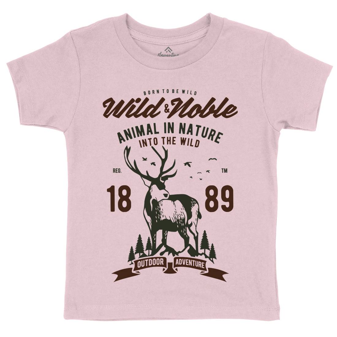Wild And Noble Kids Crew Neck T-Shirt Animals B472