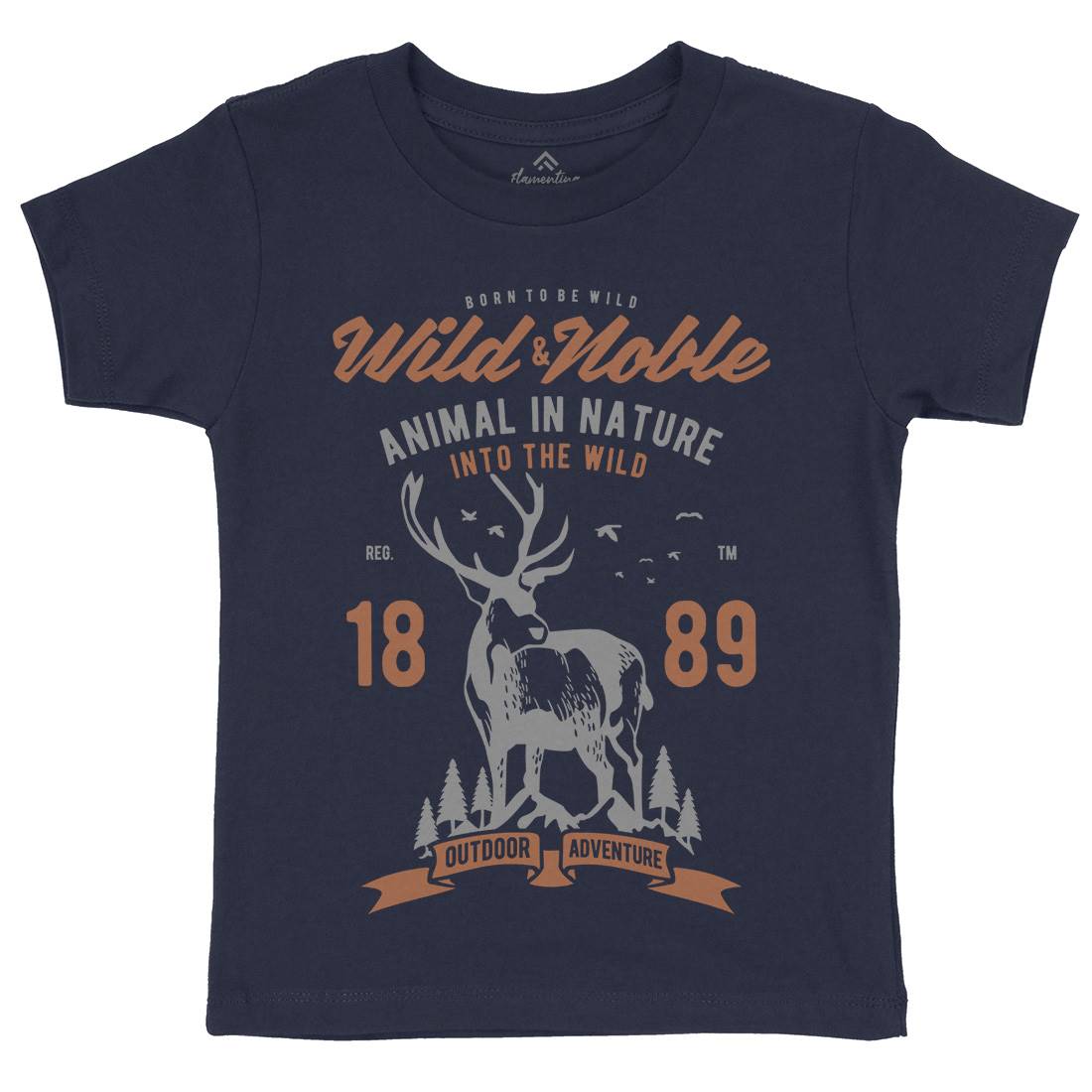 Wild And Noble Kids Crew Neck T-Shirt Animals B472