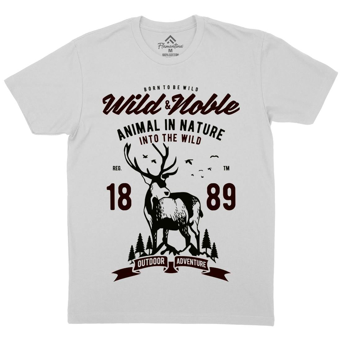 Wild And Noble Mens Crew Neck T-Shirt Animals B472