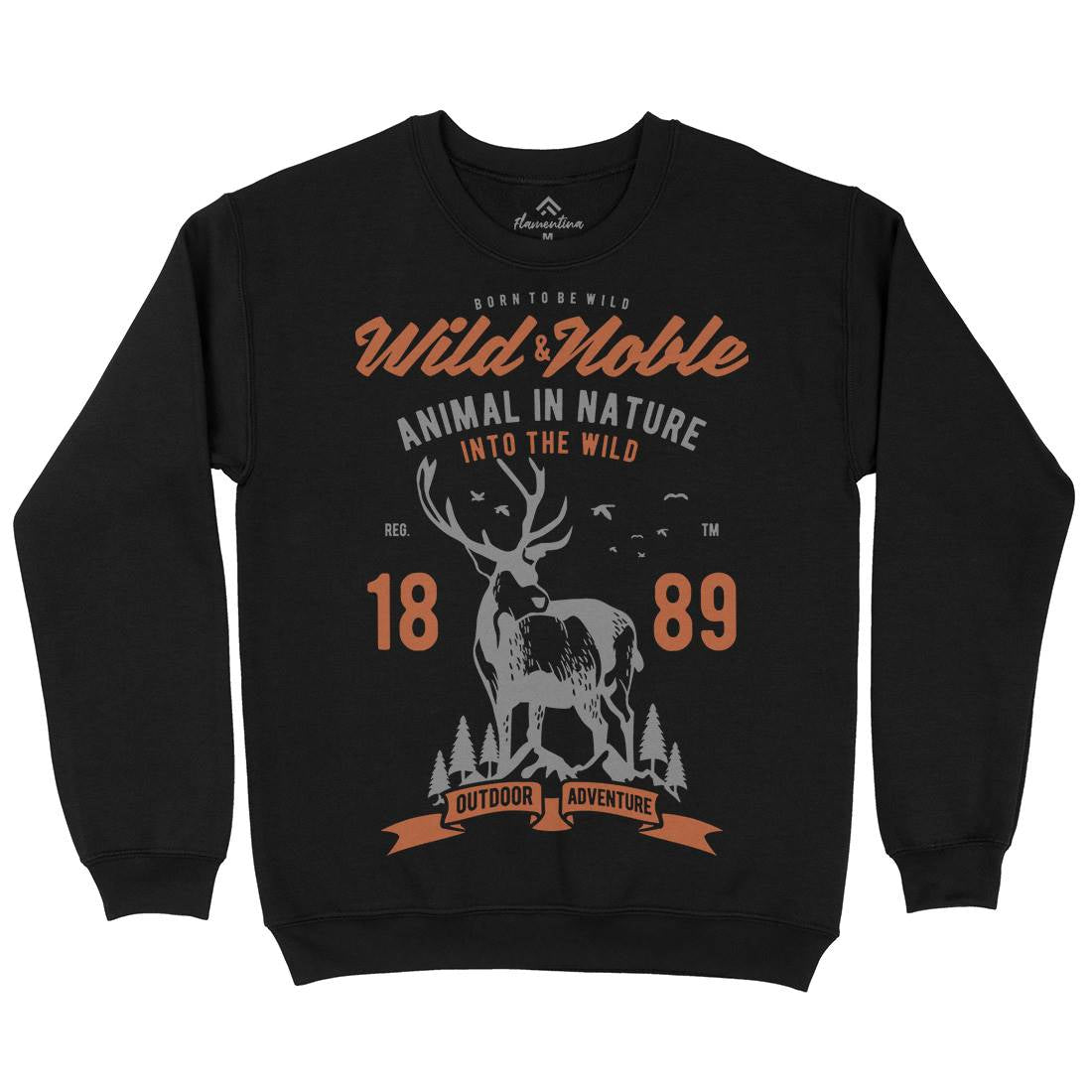 Wild And Noble Kids Crew Neck Sweatshirt Animals B472