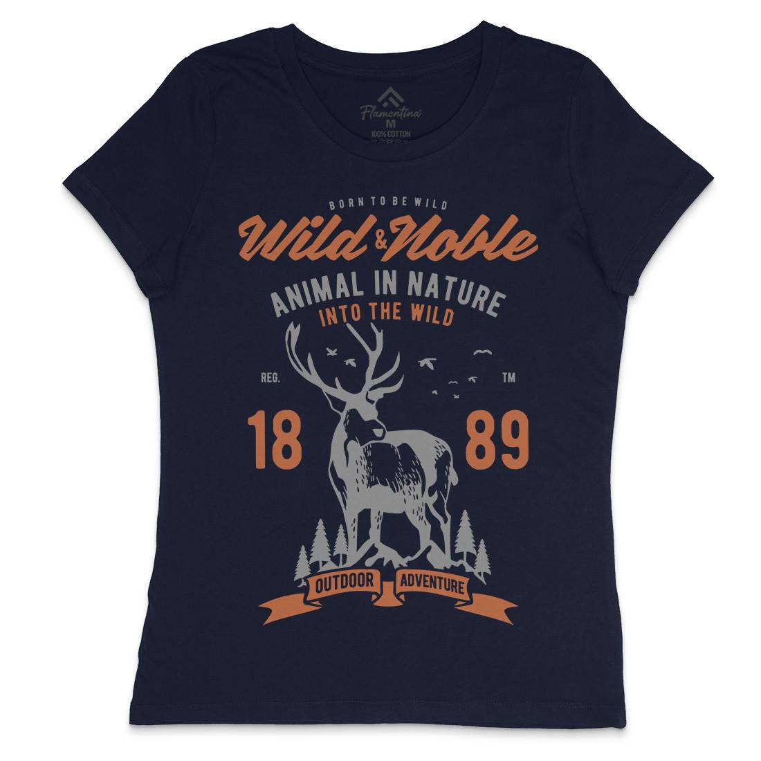 Wild And Noble Womens Crew Neck T-Shirt Animals B472