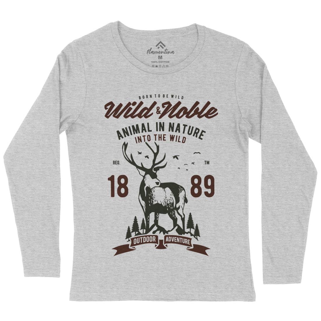 Wild And Noble Womens Long Sleeve T-Shirt Animals B472