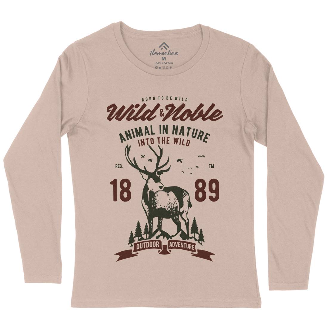 Wild And Noble Womens Long Sleeve T-Shirt Animals B472