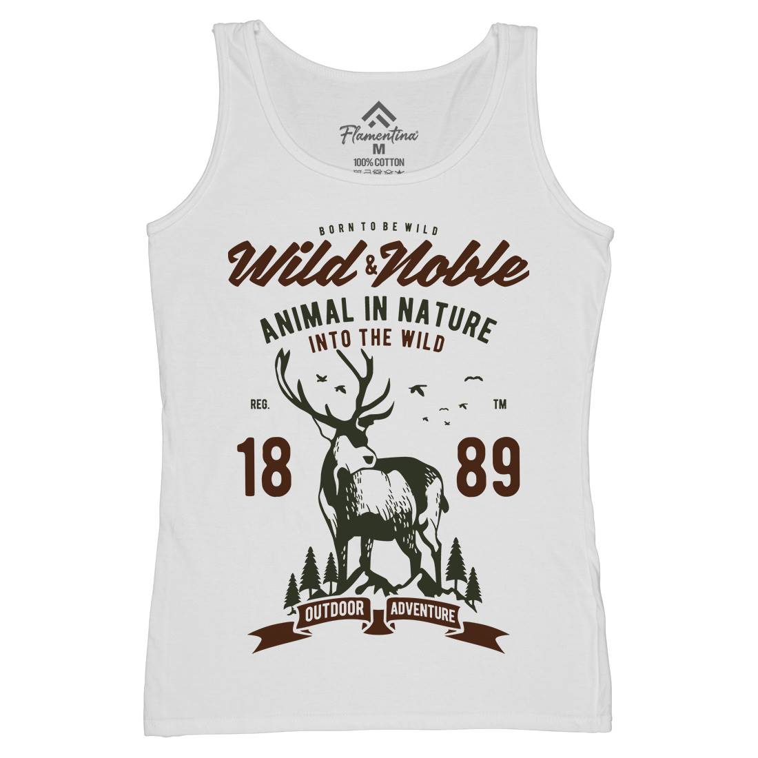 Wild And Noble Womens Organic Tank Top Vest Animals B472