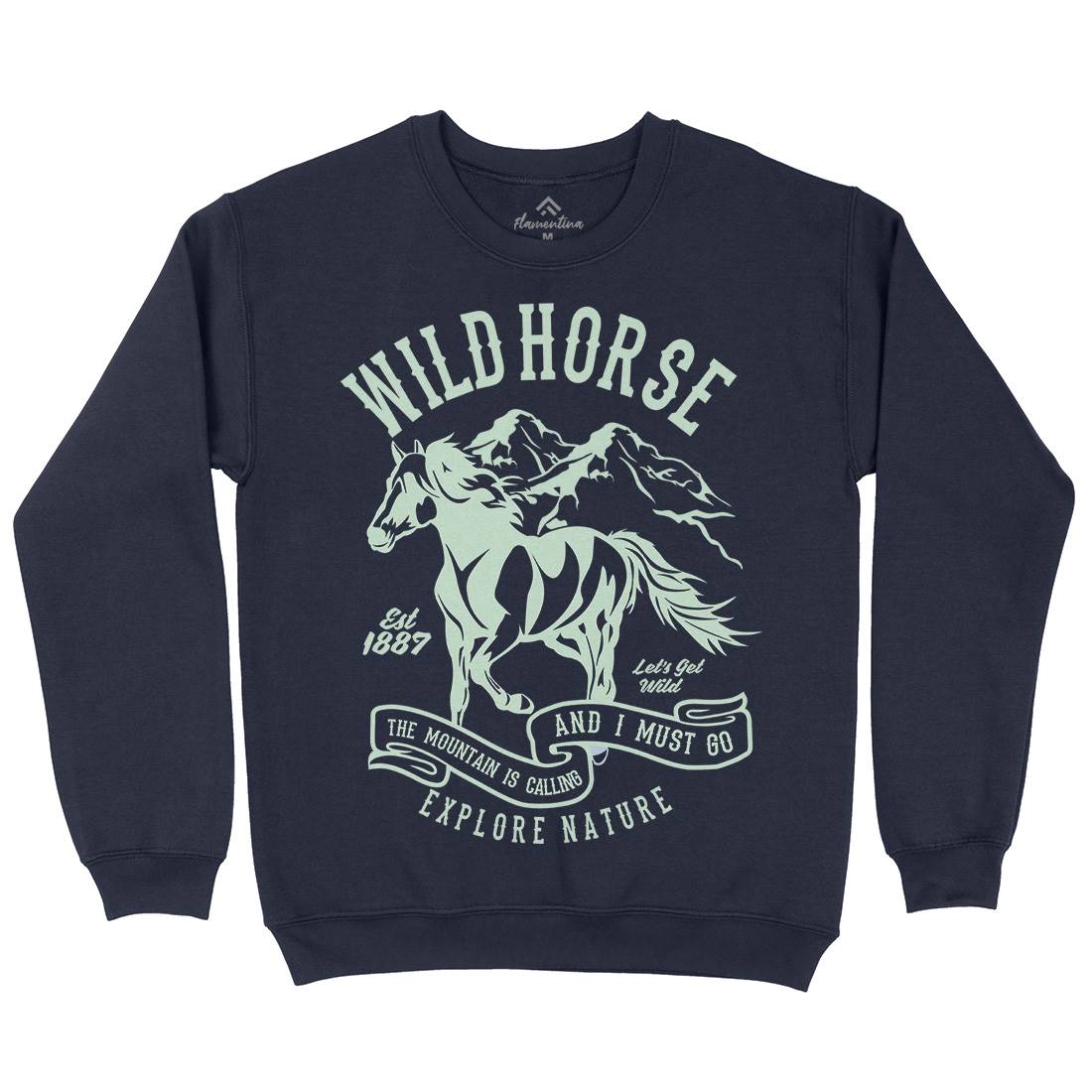 Wild Horse Kids Crew Neck Sweatshirt Animals B473