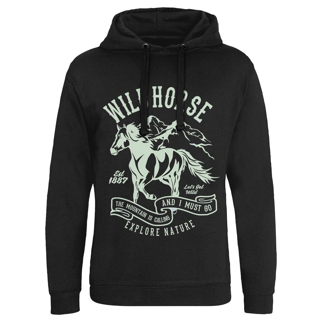 Wild Horse Mens Hoodie Without Pocket Animals B473