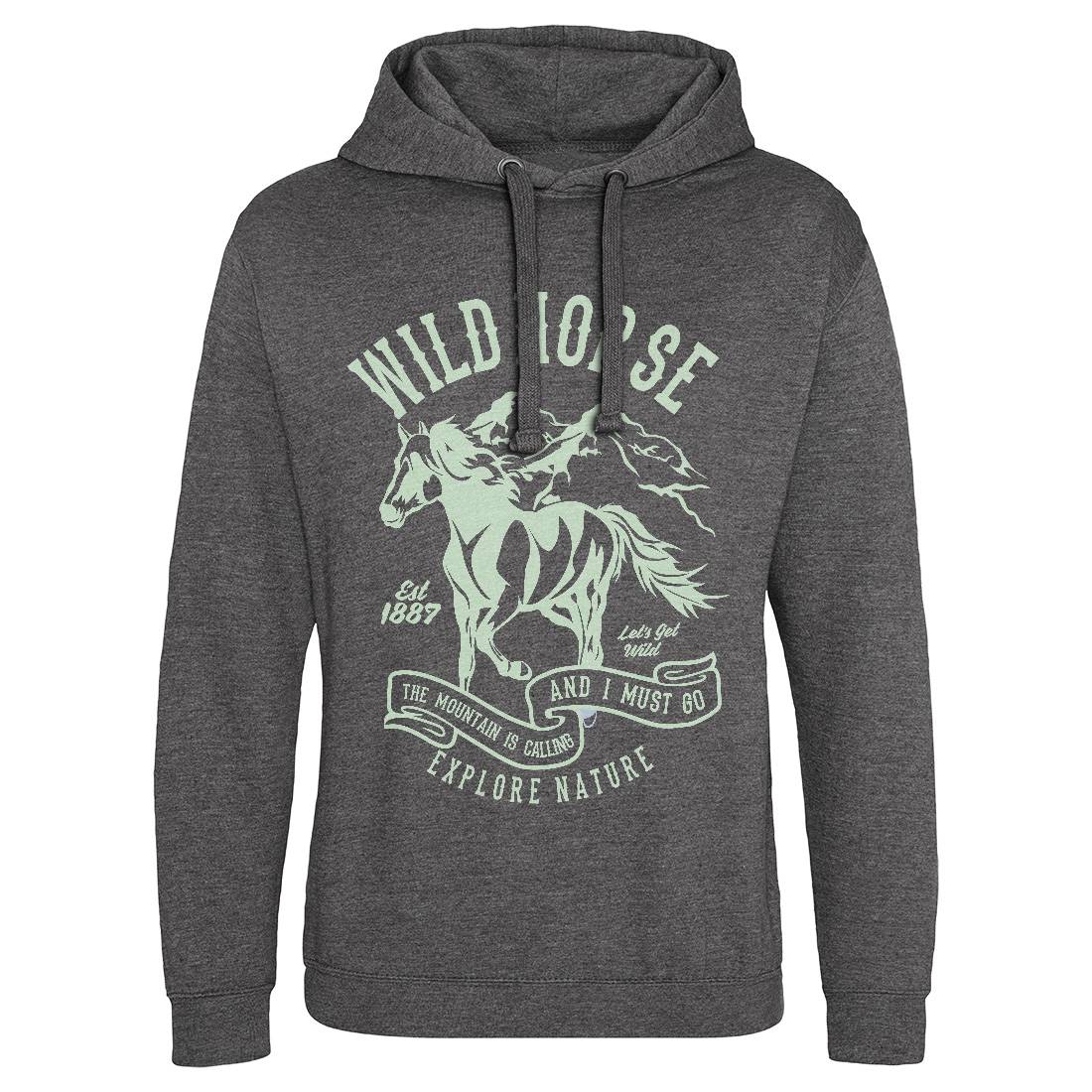 Wild Horse Mens Hoodie Without Pocket Animals B473