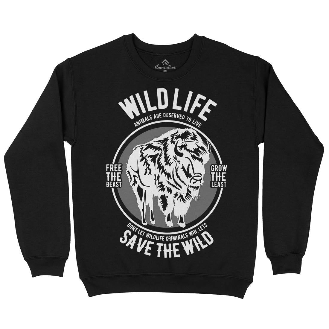 Wild Life Kids Crew Neck Sweatshirt Animals B474