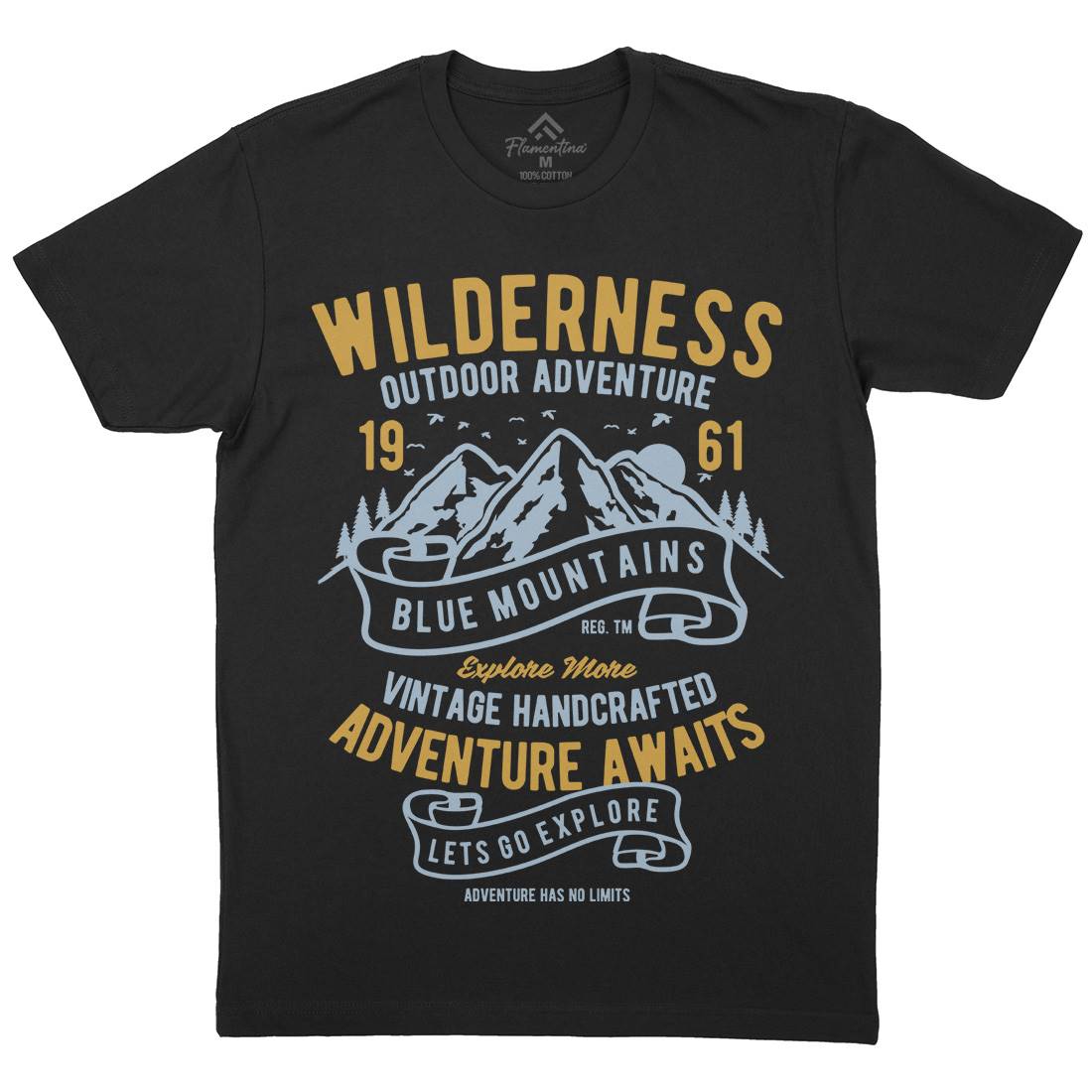 Wilderness Mens Crew Neck T-Shirt Nature B475