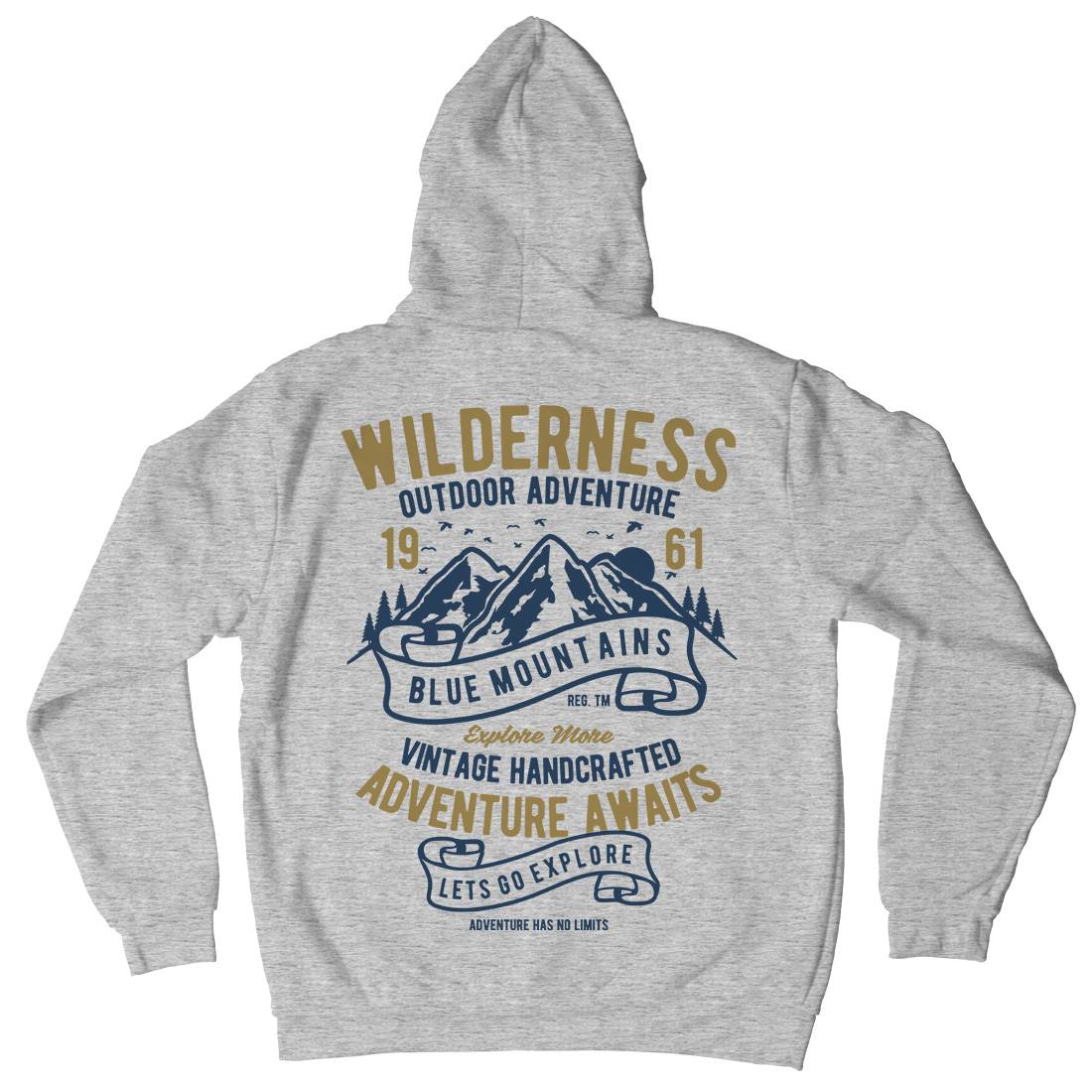 Wilderness Mens Hoodie With Pocket Nature B475