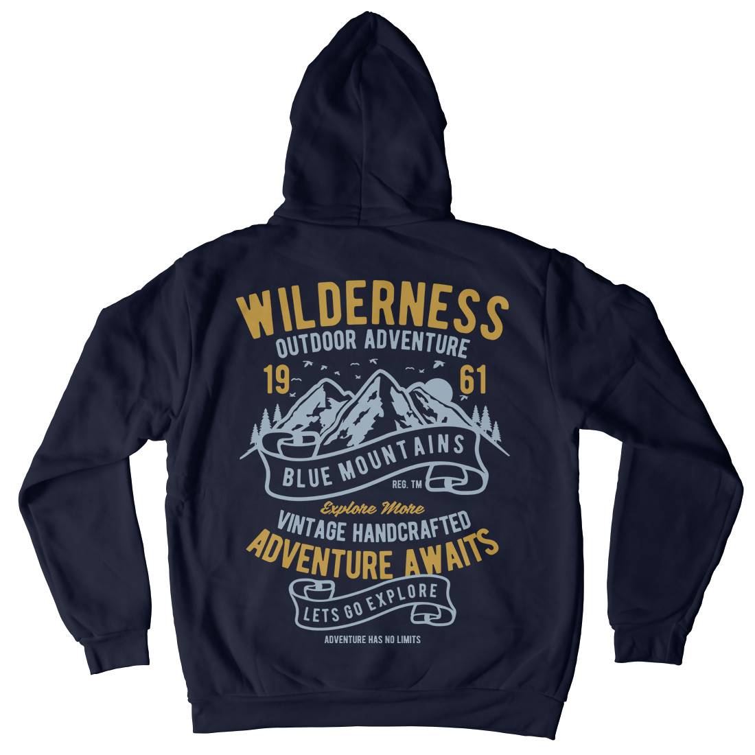 Wilderness Mens Hoodie With Pocket Nature B475