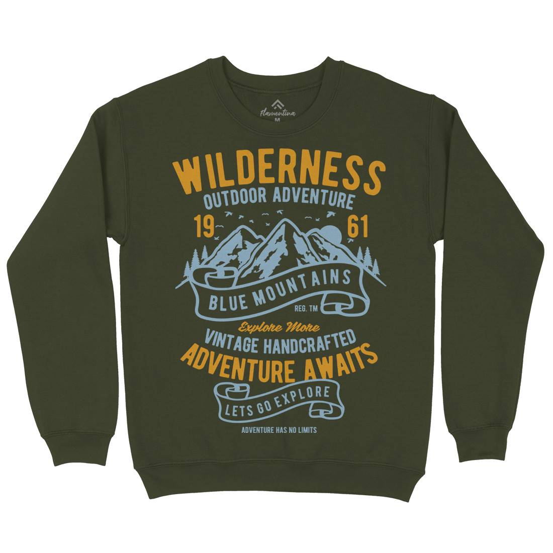 Wilderness Mens Crew Neck Sweatshirt Nature B475