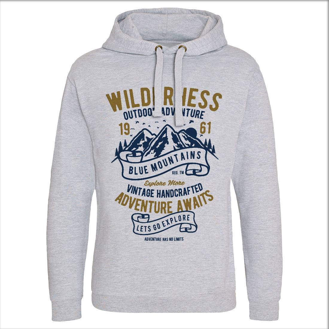 Wilderness Mens Hoodie Without Pocket Nature B475