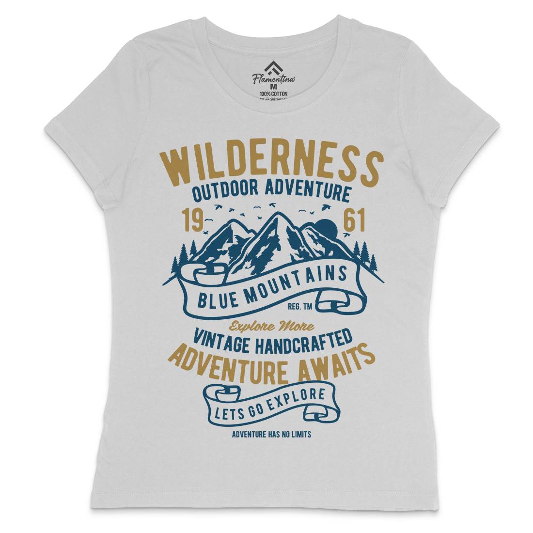 Wilderness Womens Crew Neck T-Shirt Nature B475
