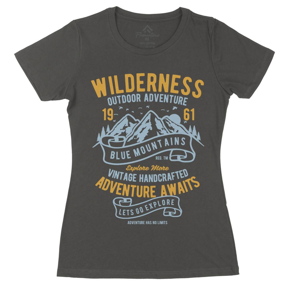 Wilderness Womens Organic Crew Neck T-Shirt Nature B475