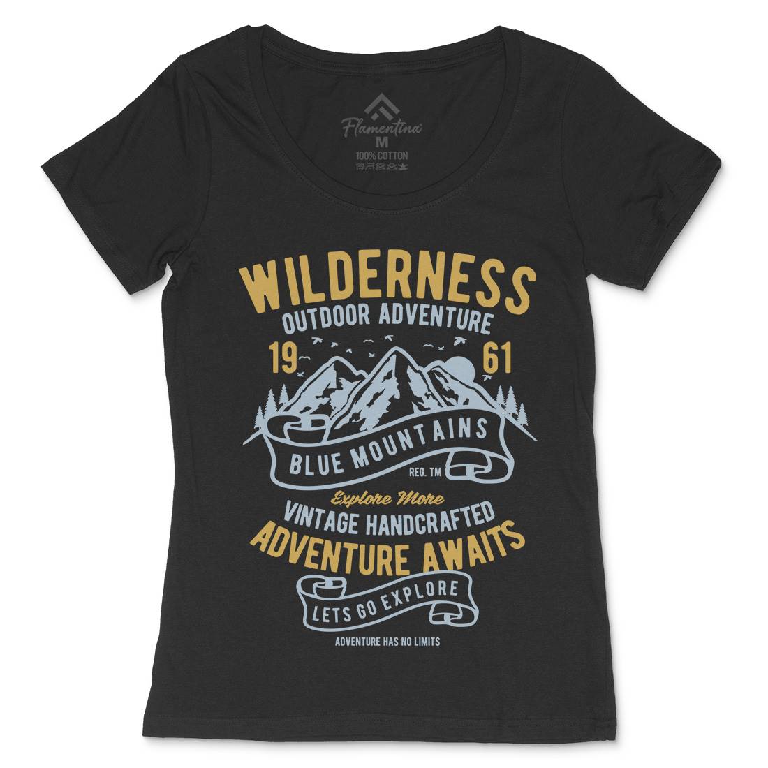 Wilderness Womens Scoop Neck T-Shirt Nature B475