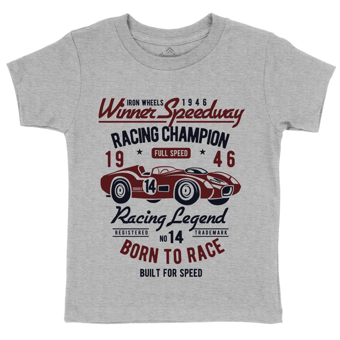 Winner Speedway Kids Organic Crew Neck T-Shirt Cars B476