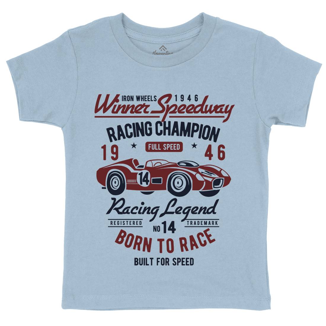 Winner Speedway Kids Organic Crew Neck T-Shirt Cars B476