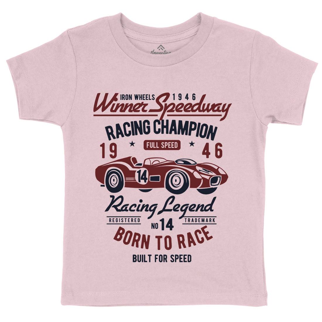 Winner Speedway Kids Organic Crew Neck T-Shirt Cars B476