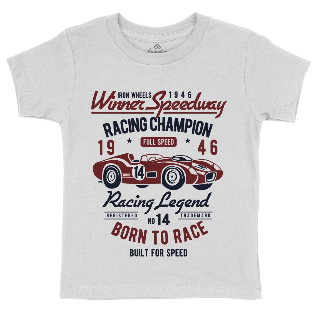 Winner Speedway Kids Crew Neck T-Shirt Cars B476