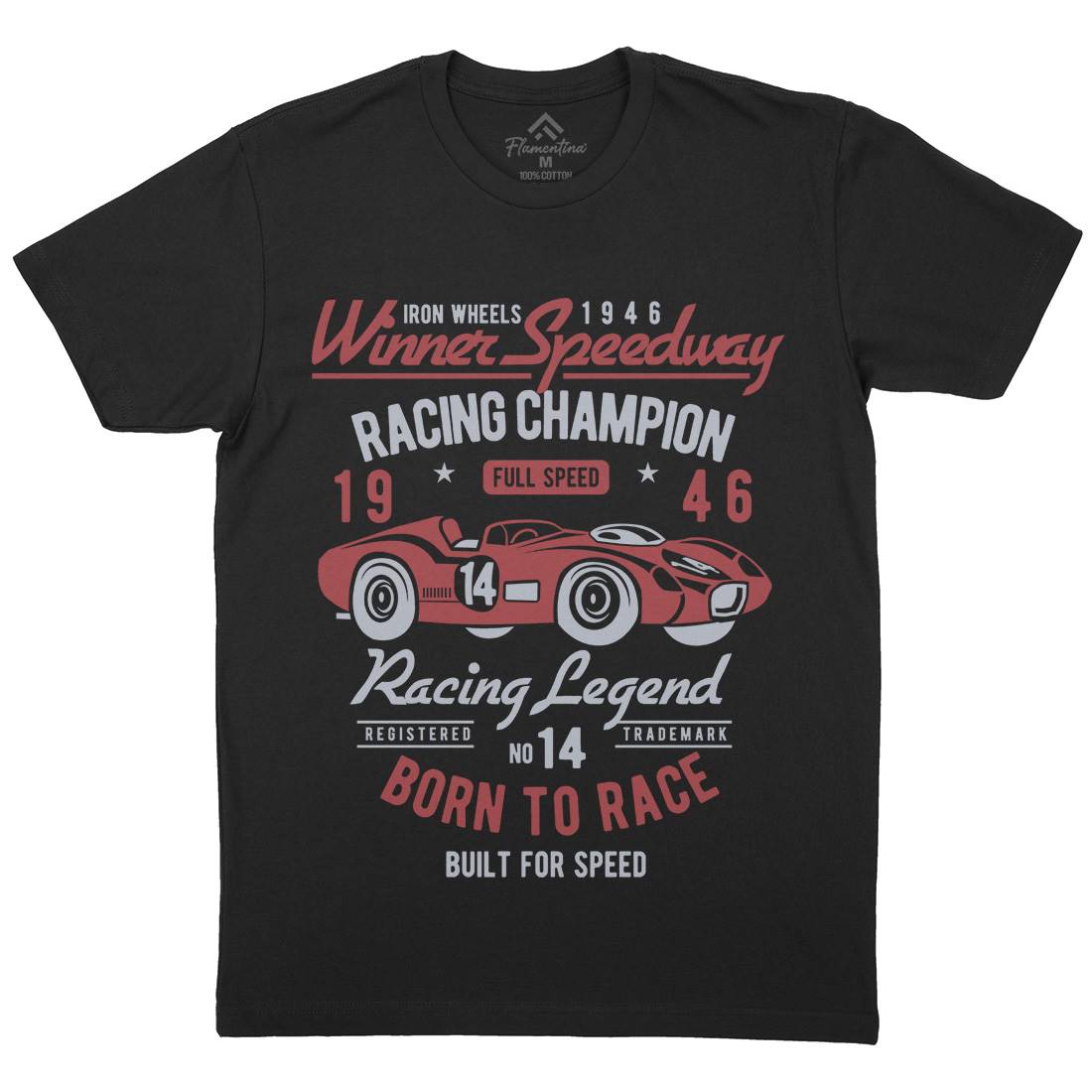 Winner Speedway Mens Crew Neck T-Shirt Cars B476