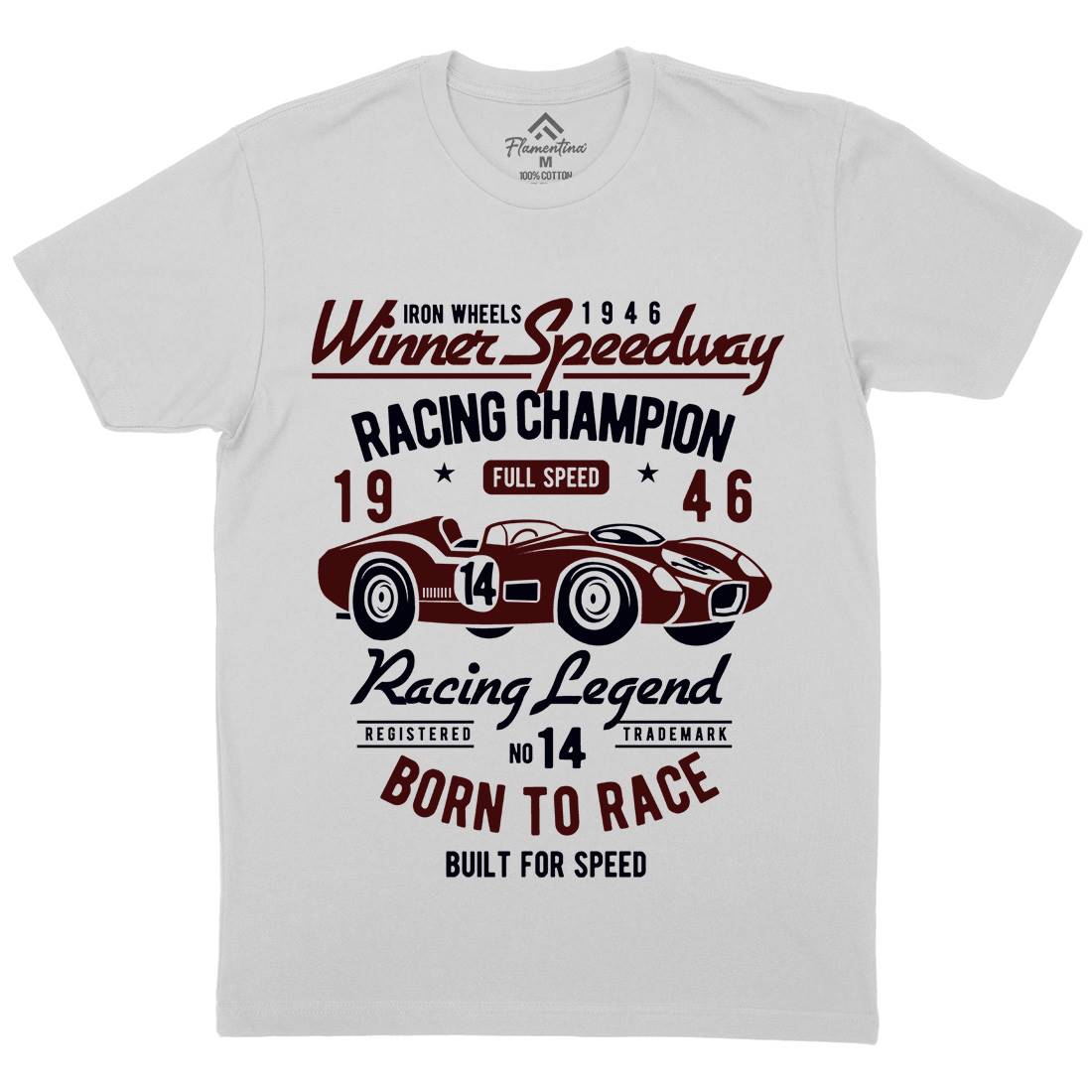 Winner Speedway Mens Crew Neck T-Shirt Cars B476