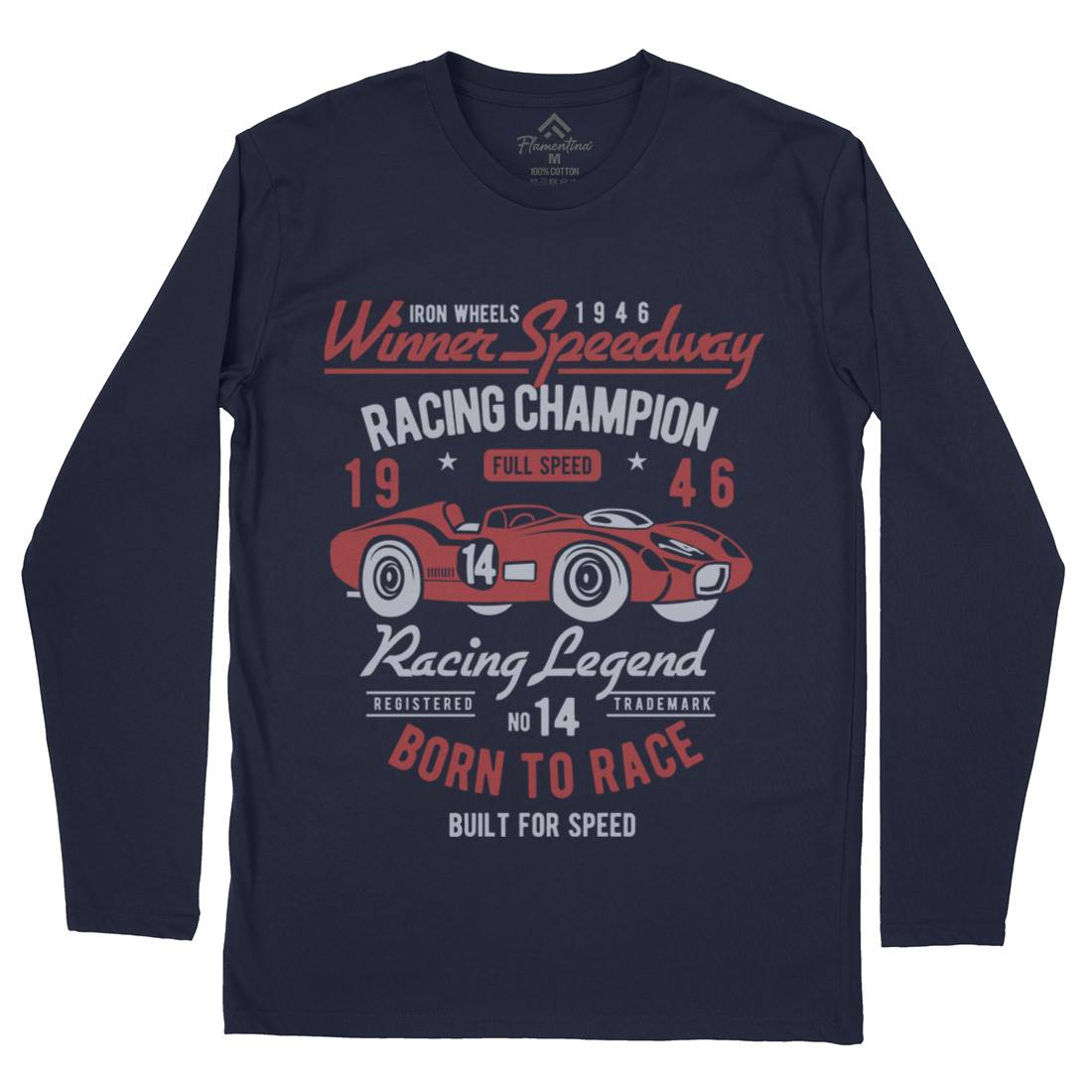 Winner Speedway Mens Long Sleeve T-Shirt Cars B476