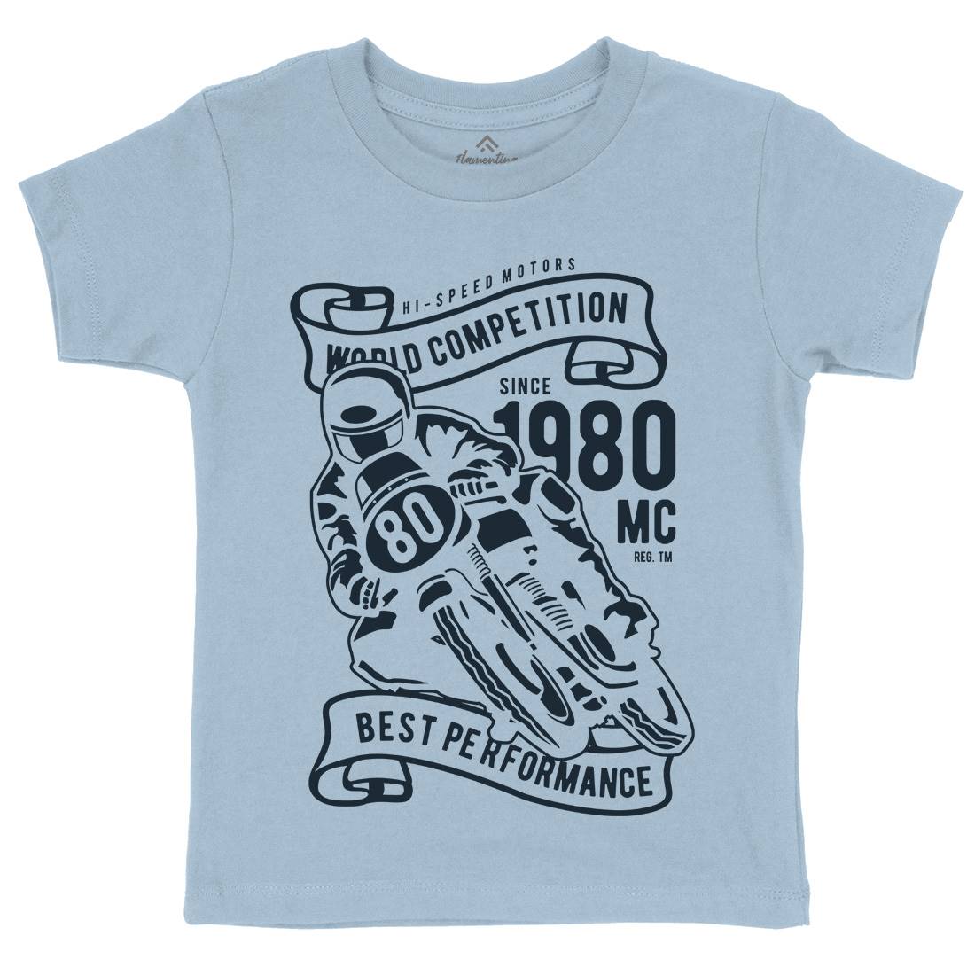 World Competition Superbike Kids Crew Neck T-Shirt Motorcycles B477