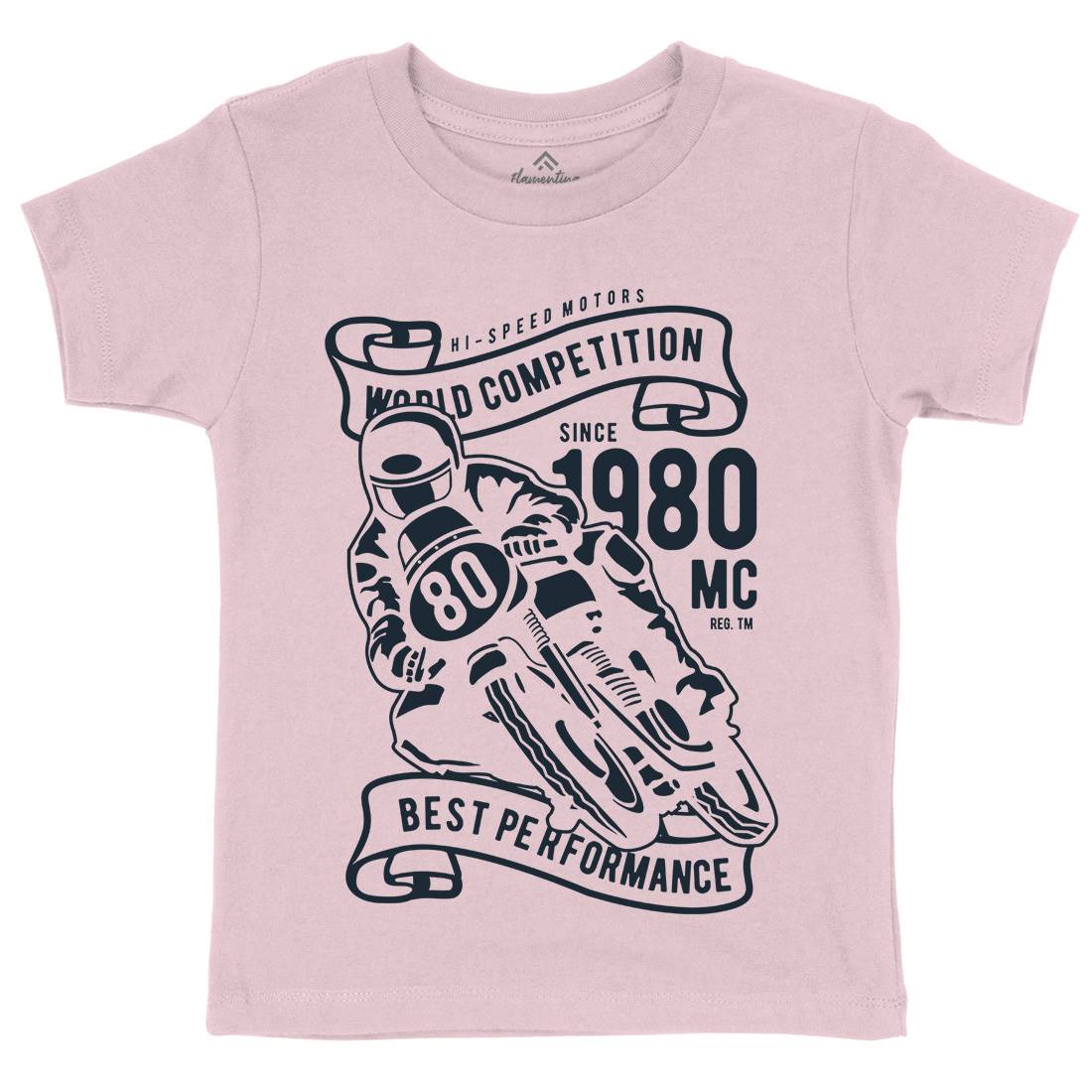 World Competition Superbike Kids Organic Crew Neck T-Shirt Motorcycles B477