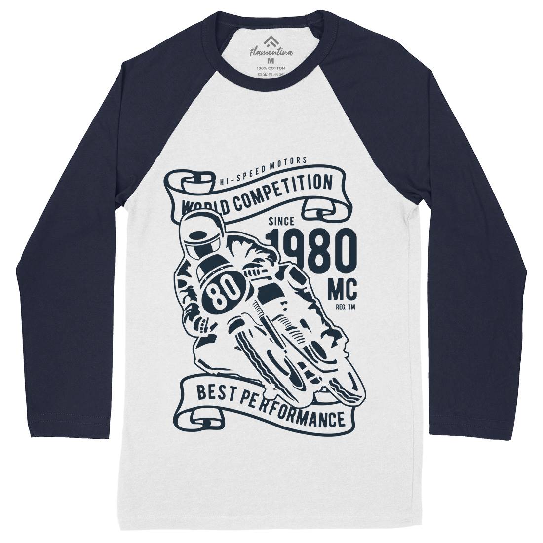 World Competition Superbike Mens Long Sleeve Baseball T-Shirt Motorcycles B477