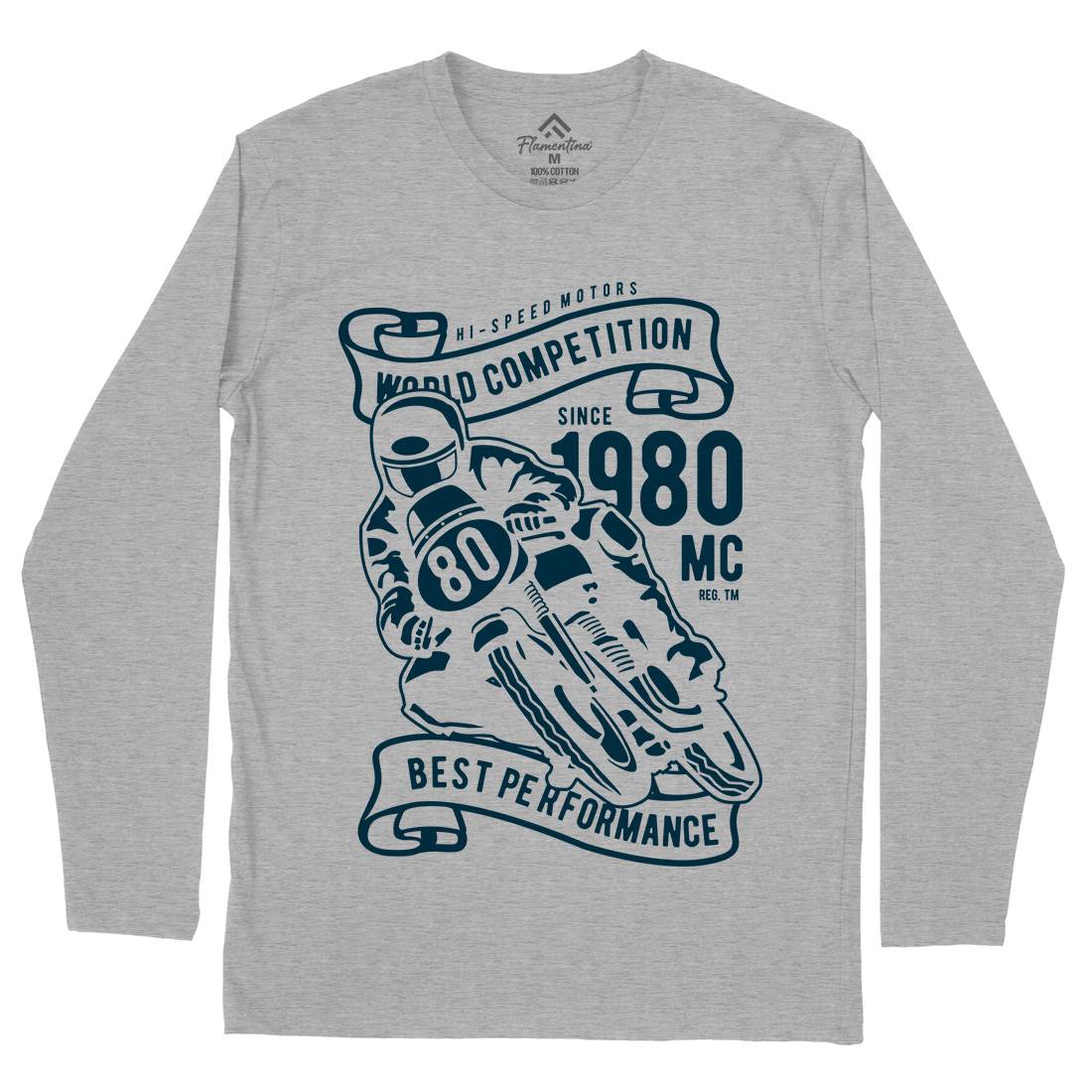World Competition Superbike Mens Long Sleeve T-Shirt Motorcycles B477