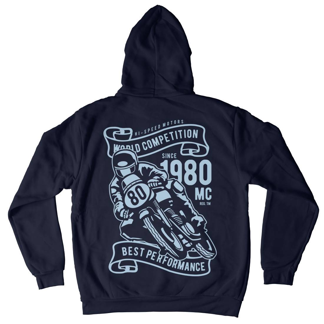 World Competition Superbike Mens Hoodie With Pocket Motorcycles B477